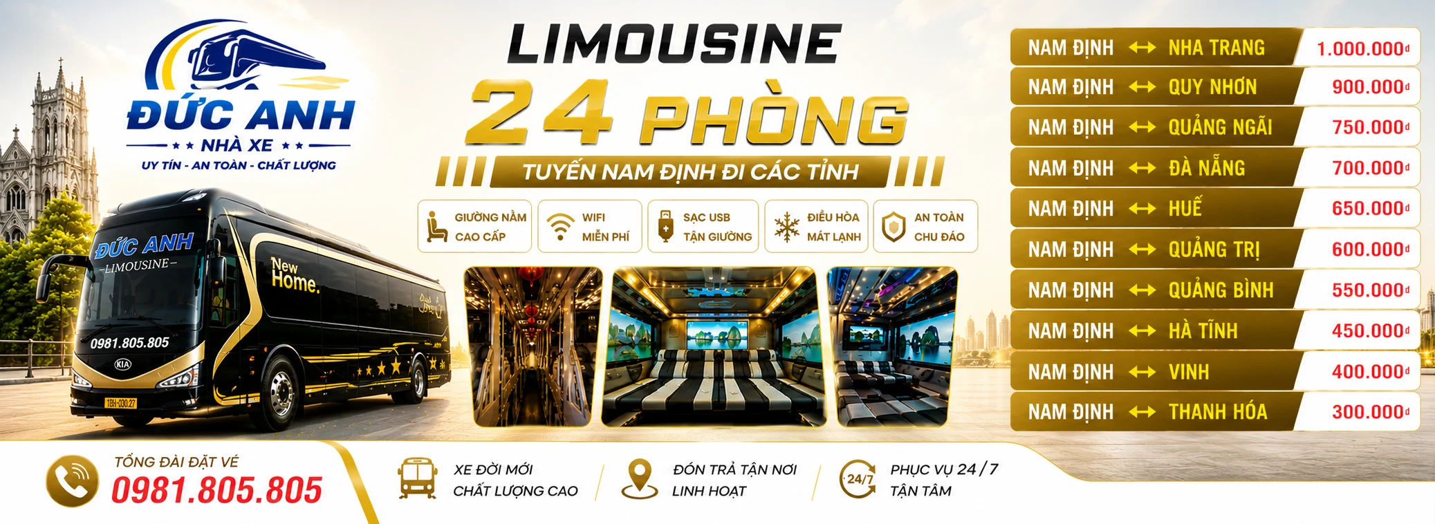 Nhà xe Đức Anh - Limousine chất lượng cao