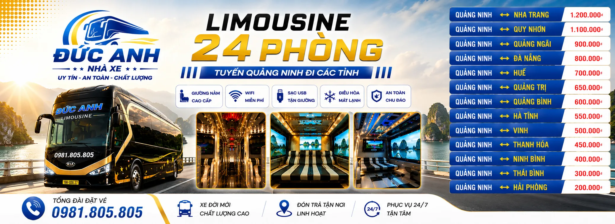 Nhà xe Đức Anh - Limousine chất lượng cao